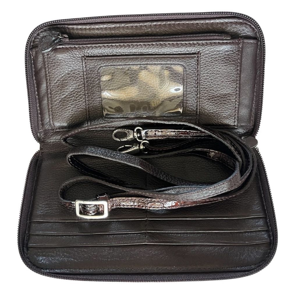 Hostess Pick Brighton Brown and Silver Wallet Crossbody - Picture 7 of 10